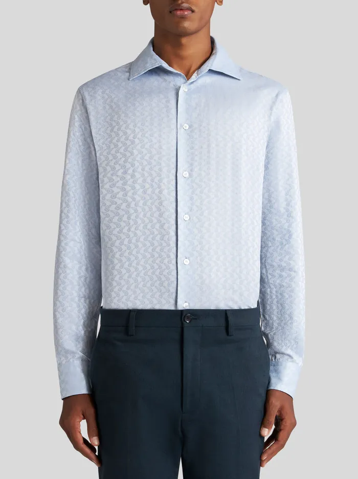 Men Micro Paisley Jacquard Shirt Etro Shirts