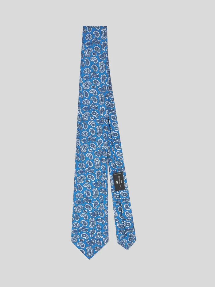 Men Micro Paisley Silk Tie Etro Ties And Pocket Squares