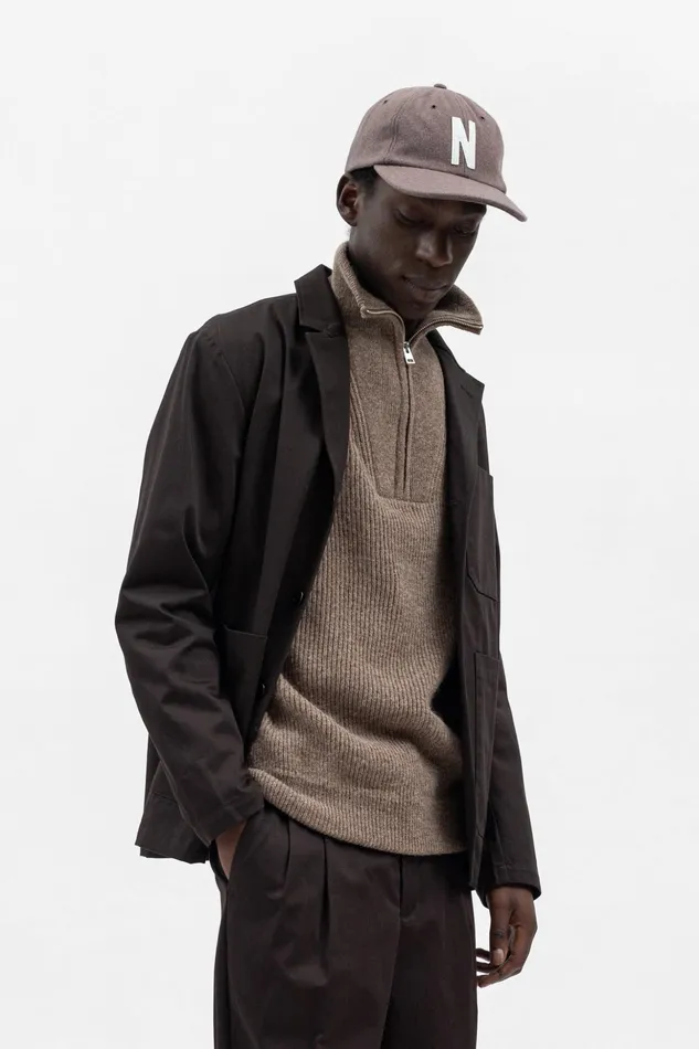Men Norse Projects Caps Wool Sports Cap Taupe