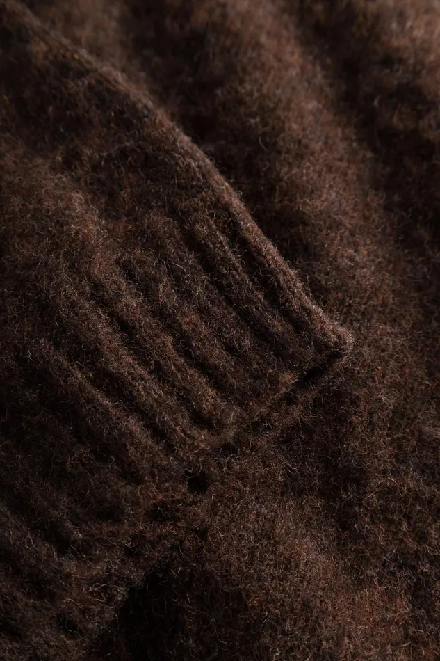 Men Norse Projects Knitwear Birnir Brushed Lambswool Rust Brown