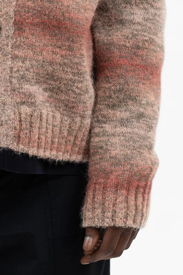 Men Norse Projects Knitwear Erik Space Dye Knit Jacket Blood Orange