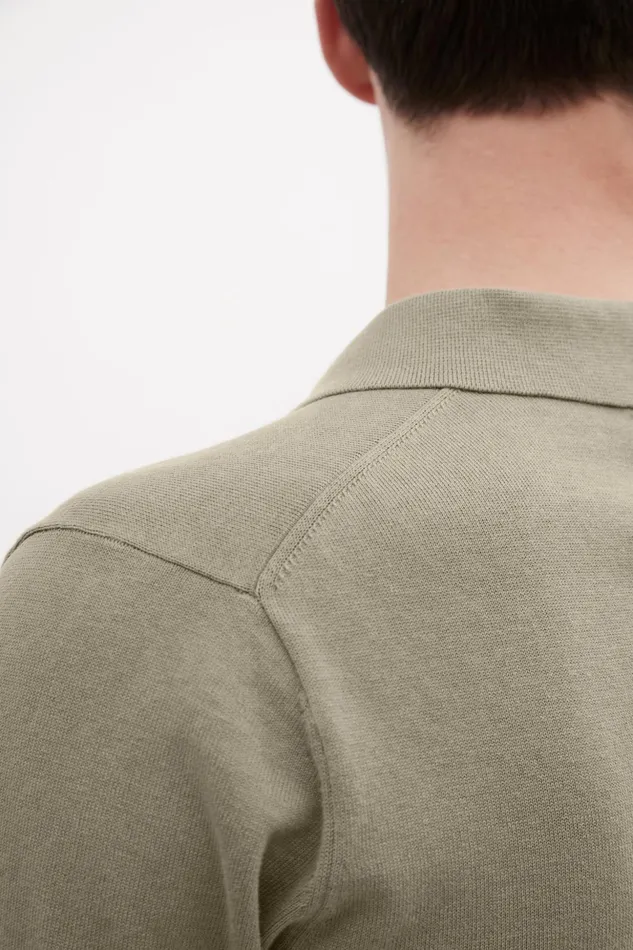 Men Norse Projects Knitwear Leif Cotton Linen Polo Clay