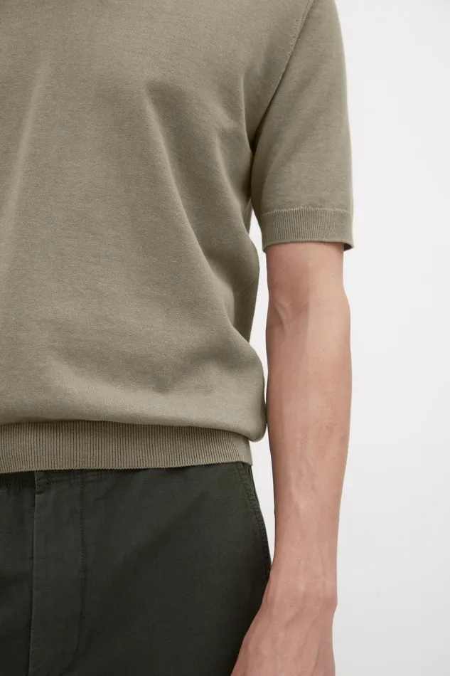 Men Norse Projects Knitwear Leif Cotton Linen Polo Clay