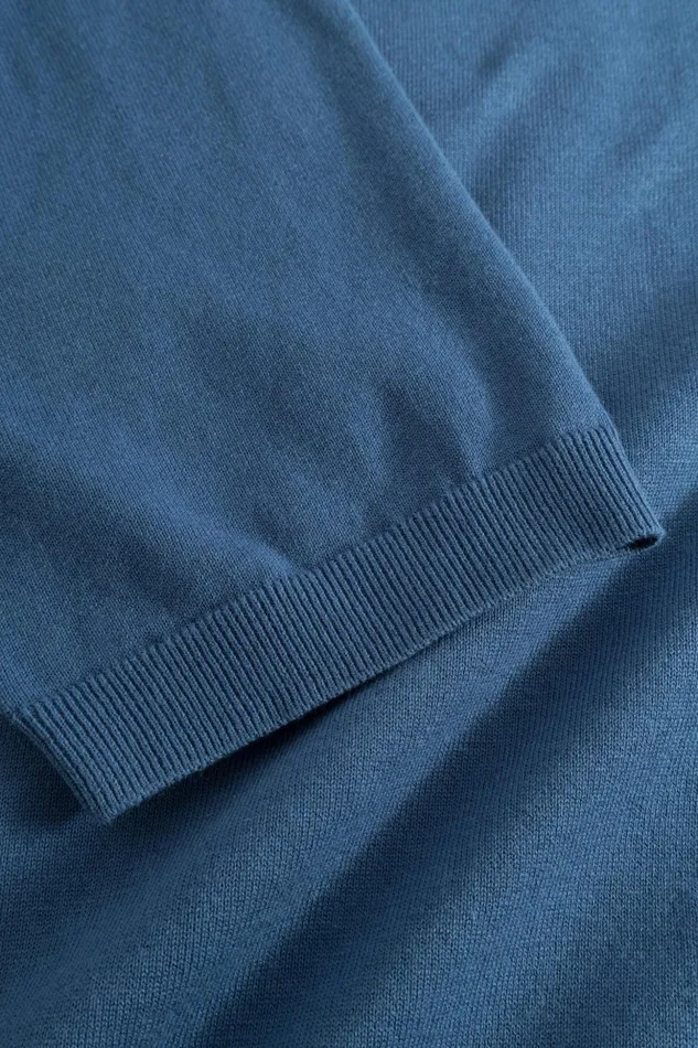 Men Norse Projects Knitwear Rhys Cotton Linen Tshirt Calcite Blue