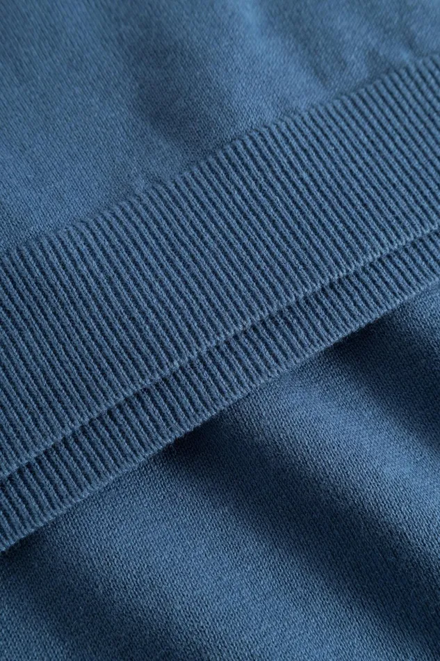 Men Norse Projects Knitwear Rhys Cotton Linen Tshirt Calcite Blue
