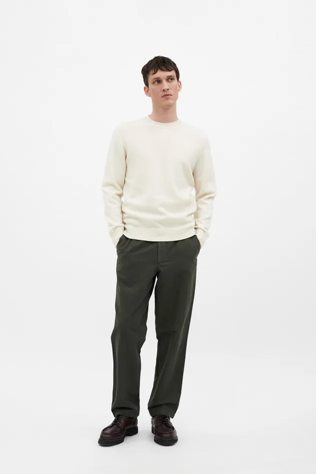 Men Norse Projects Knitwear Sigfred Merino Lambswool Sweater Ecru