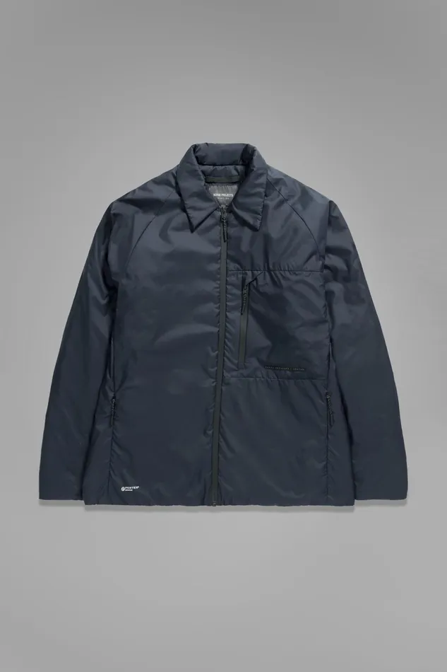 Men Norse Projects Outerwear Pertex Quantum Midlayer Shirt Dark Navy