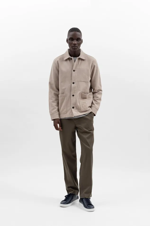 Men Norse Projects Overshirts Jorn Tab Series Overshirt Light Khaki
