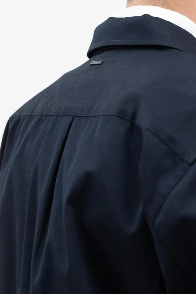 Men Norse Projects Overshirts Ulrik Gabardine Overshirt Dark Navy