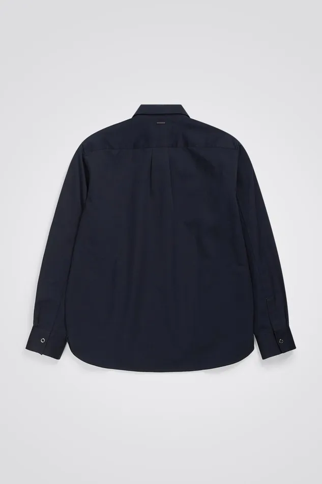 Men Norse Projects Overshirts Ulrik Gabardine Overshirt Dark Navy