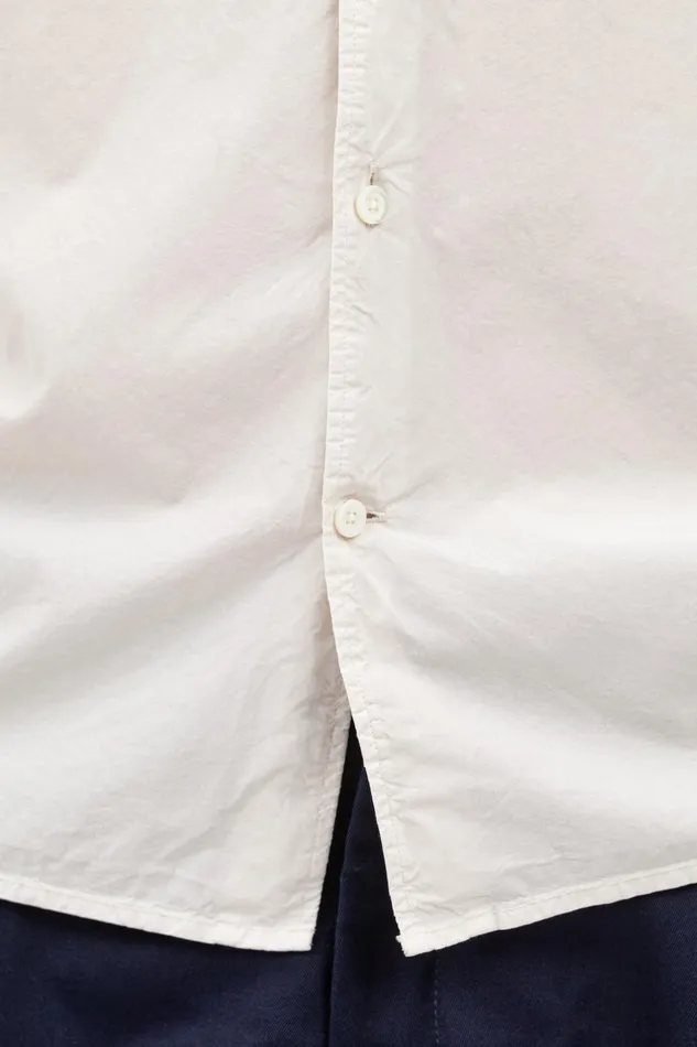 Men Norse Projects Shirting Carsten Cotton Tencel Shirt Marble White