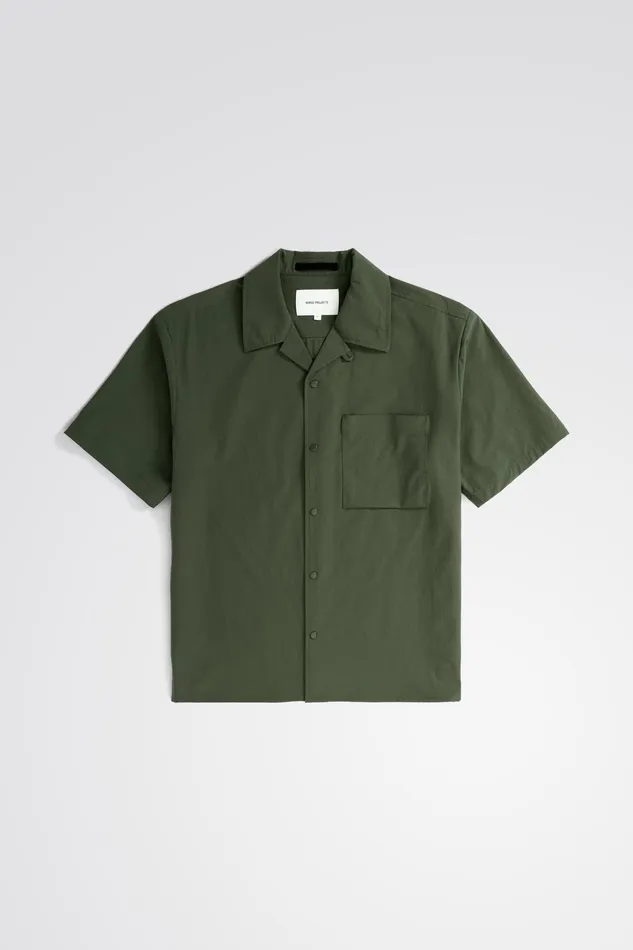 Men Norse Projects Shirting Carsten Travel Light Spruce Green