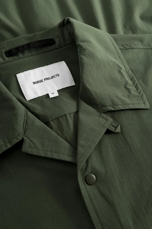 Men Norse Projects Shirting Carsten Travel Light Spruce Green