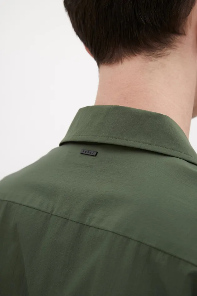 Men Norse Projects Shirting Carsten Travel Light Spruce Green