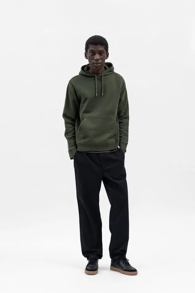 Men Norse Projects Sweatshirts Vagn Classic Hoodie Army Green