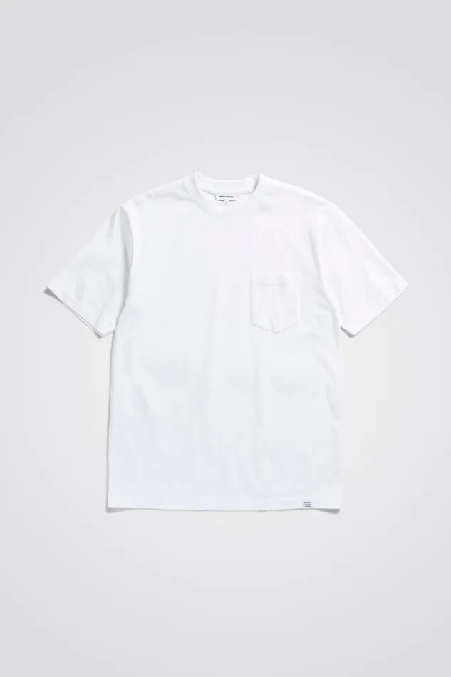 Men Norse Projects TShirts Johannes Standard Pocket SS White