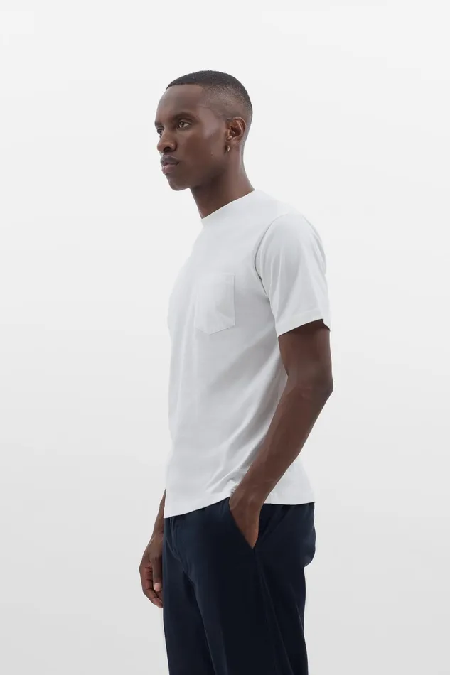 Men Norse Projects TShirts Johannes Standard Pocket SS White