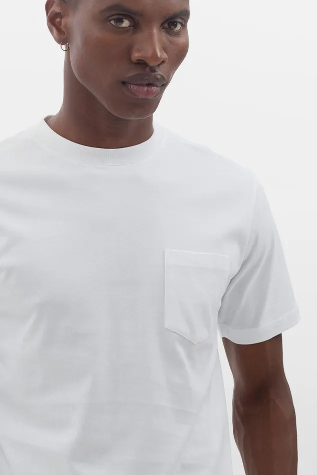 Men Norse Projects TShirts Johannes Standard Pocket SS White