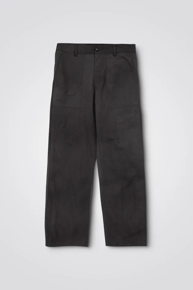 Men Norse Projects Trousers Lukas Relaxed Wave Dye Black