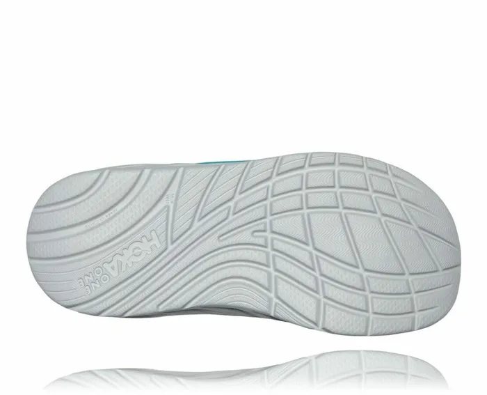 Men ORA Recovery Slide Aquarelle Blazing Orange HOKA ONE ONE Recovery Sandals