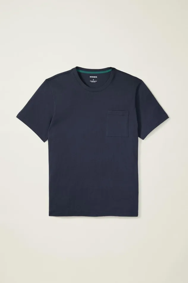 Men Organic Cotton Pocket Tee Navy Bonobos Short Sleeve Tees