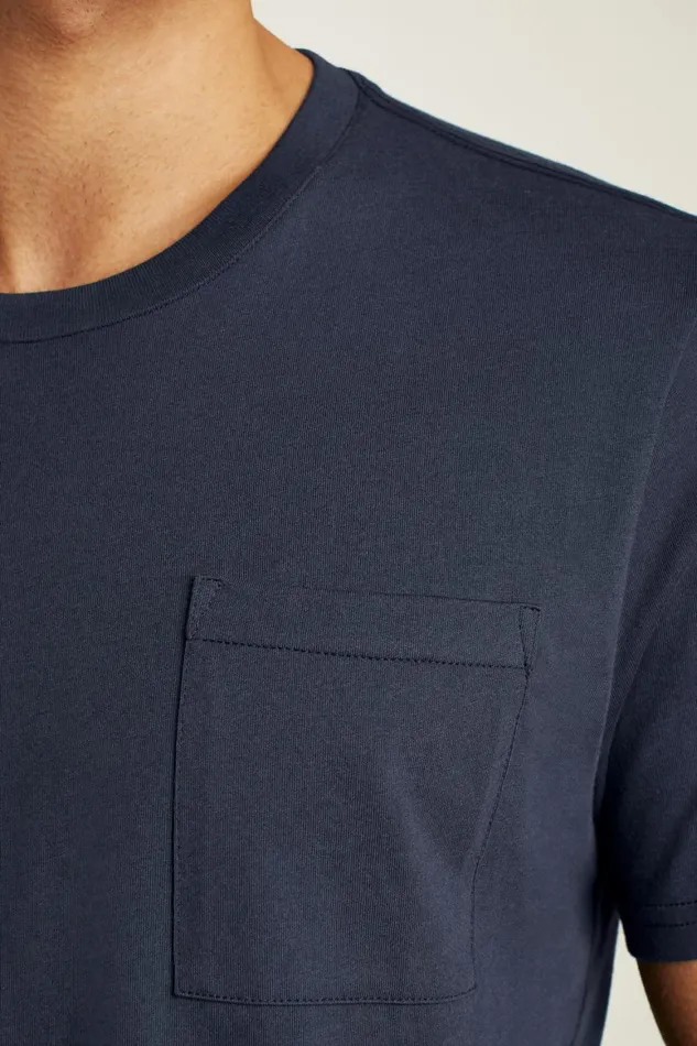 Men Organic Cotton Pocket Tee Navy Bonobos Short Sleeve Tees