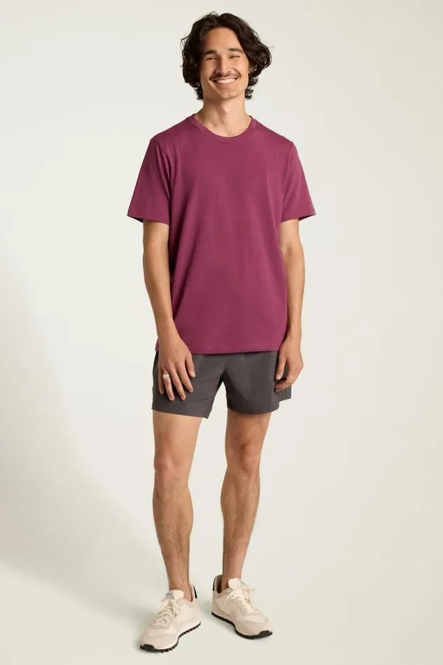 Men Organic Cotton Tee Burgundy Bonobos Short Sleeve Tees