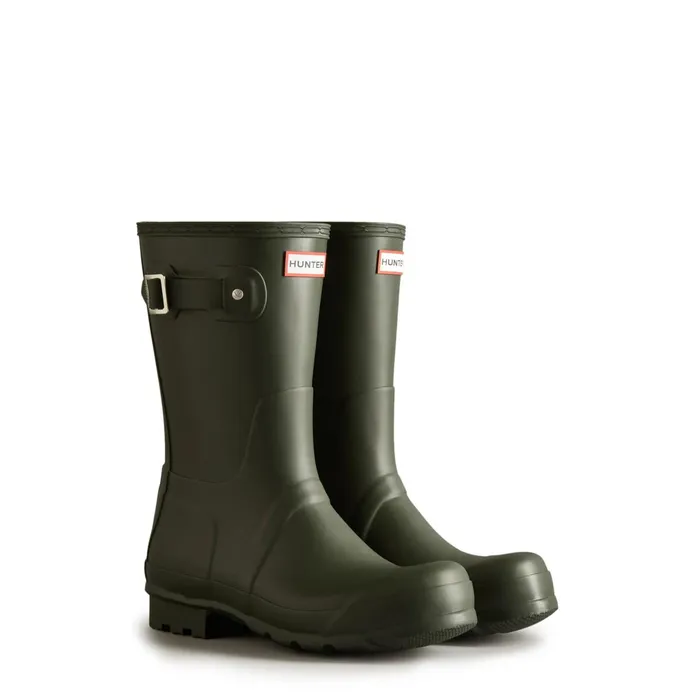 Men Original Short Rain Boots Hunter Boots Original Short Rain Boots Dark Olive Men Original Short Rain Boots Hunter Boots Original Short Rain Boots Dark Olive