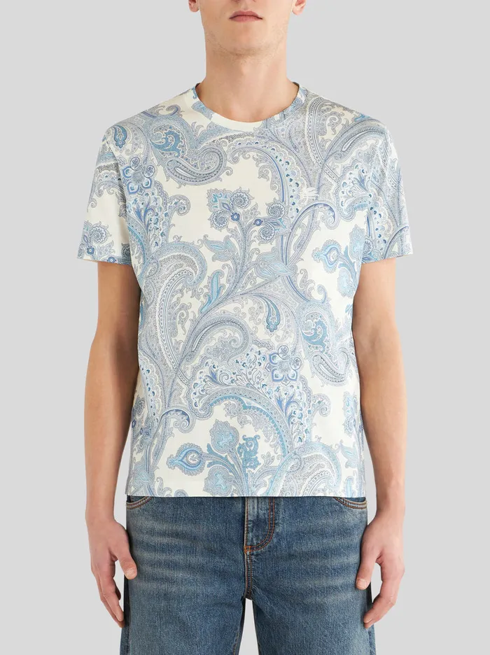 Men Ornamental Paisley TShirt Etro TShirts