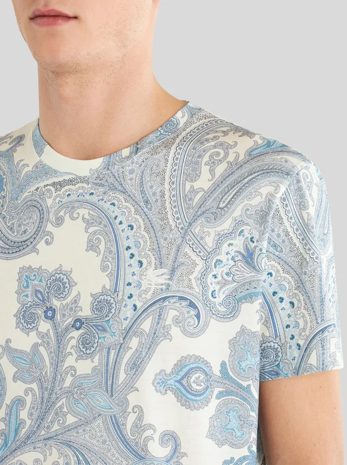 Men Ornamental Paisley TShirt Etro TShirts