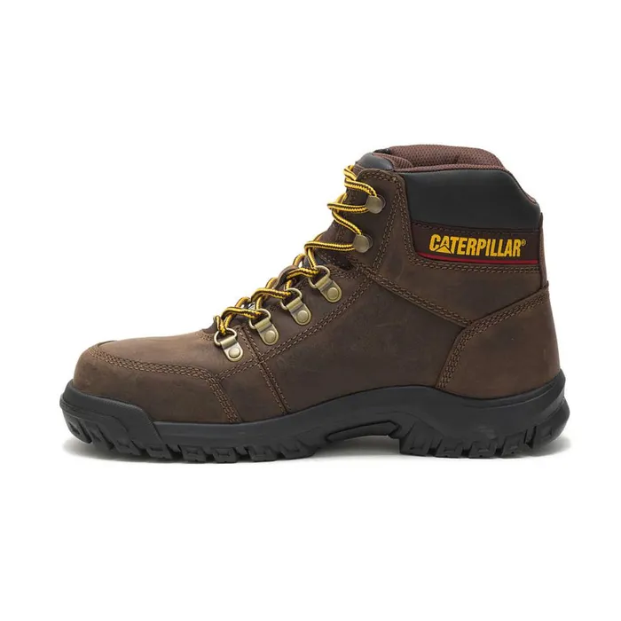 Men Outline Steel Toe Work Boot Cat Footwear Boots