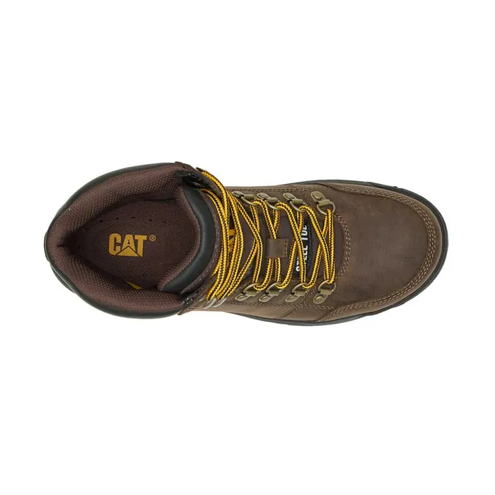 Men Outline Steel Toe Work Boot Cat Footwear Boots