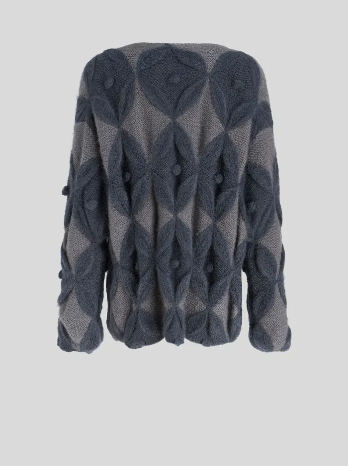 Men Oversize Jumper With Geometric Pattern Etro Knitwear