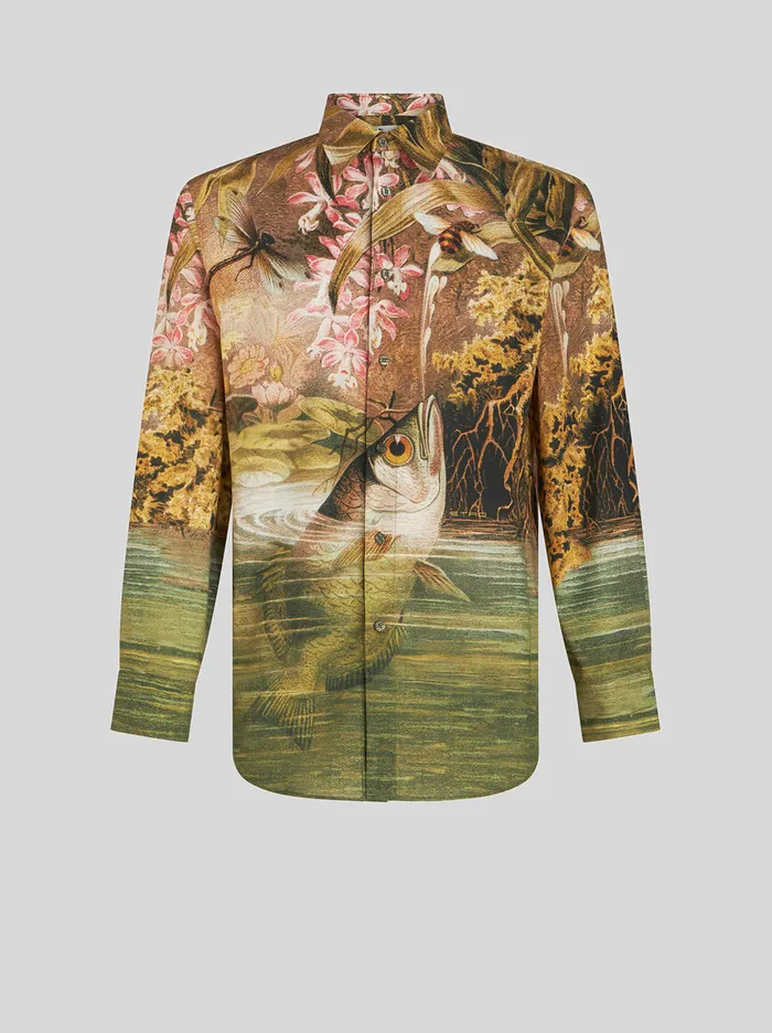 Men Oversize Printed Shirt Etro Shirts
