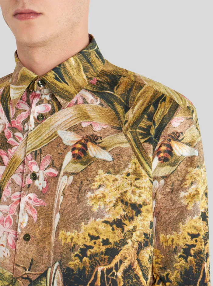 Men Oversize Printed Shirt Etro Shirts