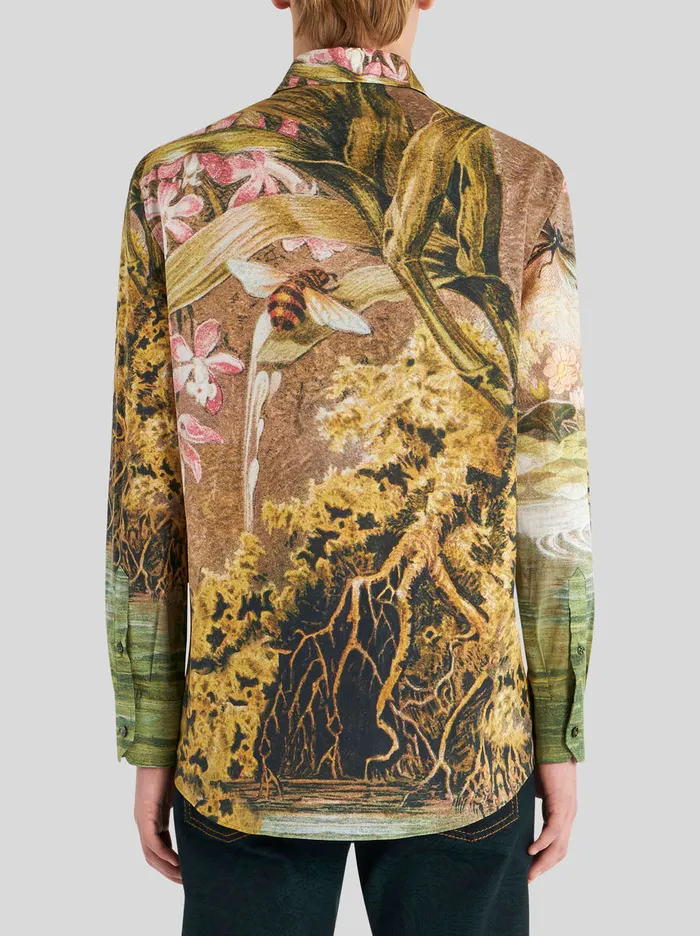 Men Oversize Printed Shirt Etro Shirts