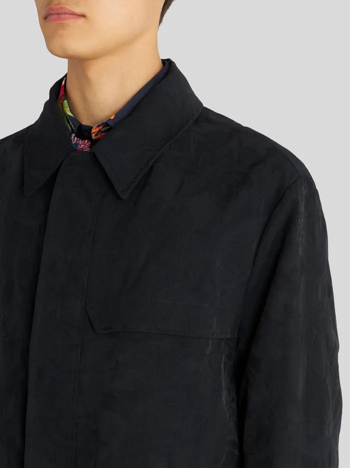 Men Paisley Design Jacquard Trench Coat Etro Coats And Outerwear