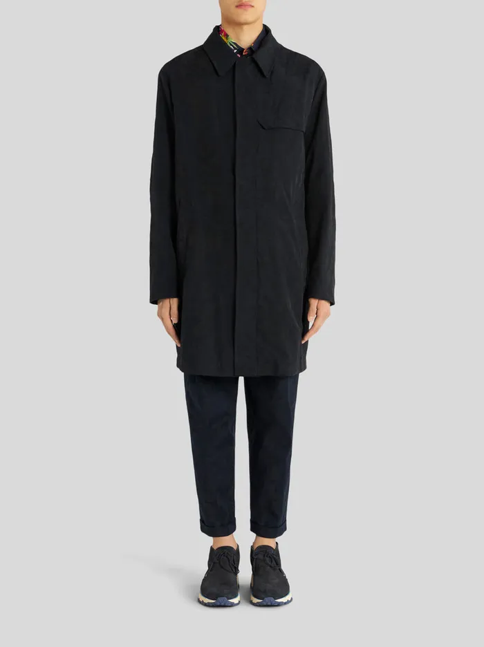 Men Paisley Design Jacquard Trench Coat Etro Coats And Outerwear