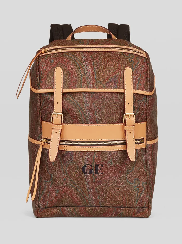 Men Paisley Jacquard Backpack Etro Backpacks And Belt Bags