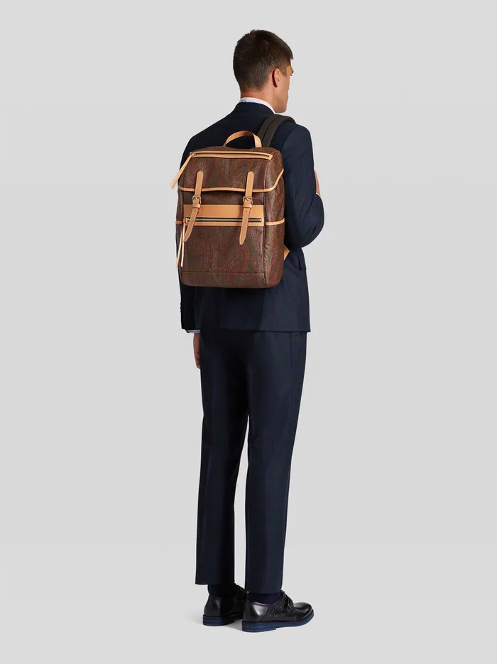 Men Paisley Jacquard Backpack Etro Backpacks And Belt Bags
