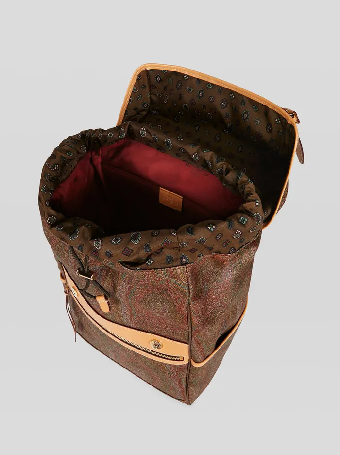 Men Paisley Jacquard Backpack Etro Backpacks And Belt Bags