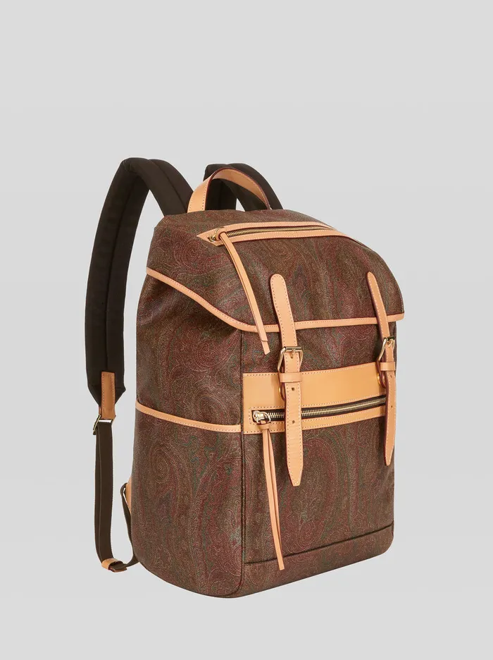 Men Paisley Jacquard Backpack Etro Backpacks And Belt Bags