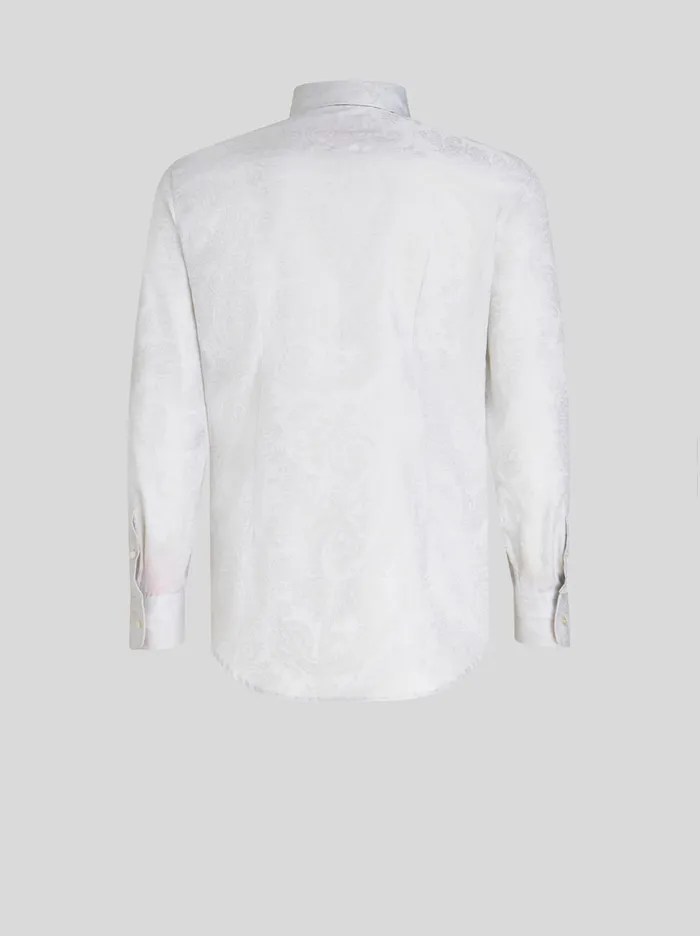 Men Paisley Jacquard Cotton Shirt Etro Shirts
