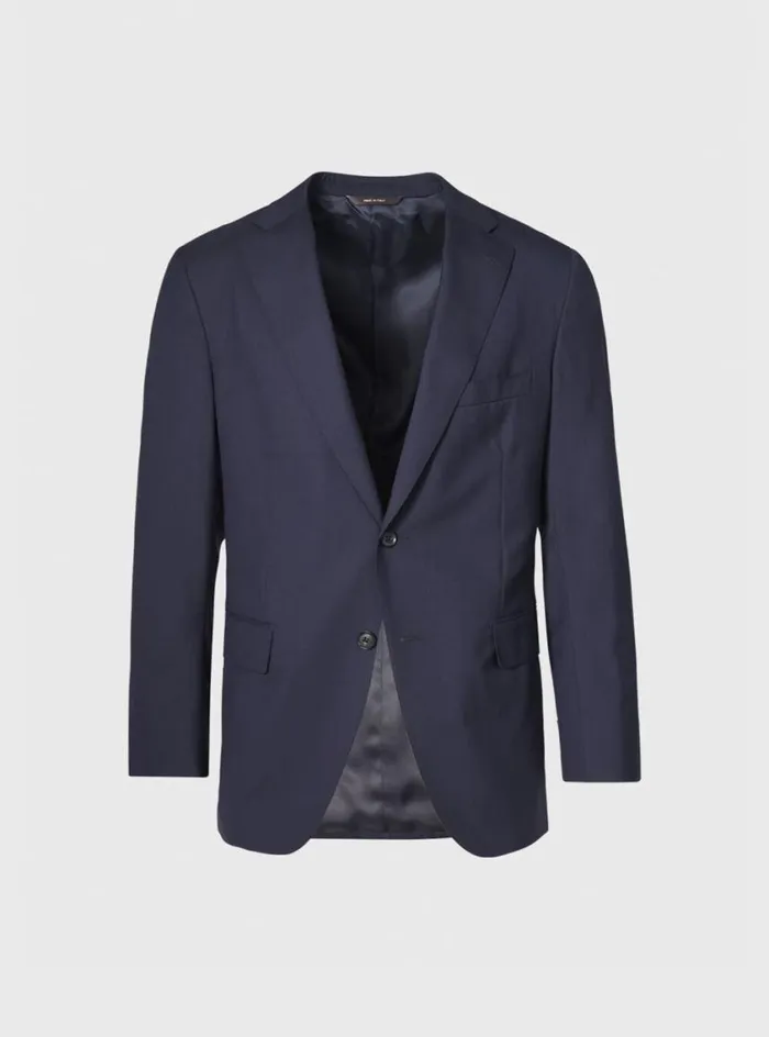 Men Paul Stuart Blazers and Jackets All Year Wool Suit Navy