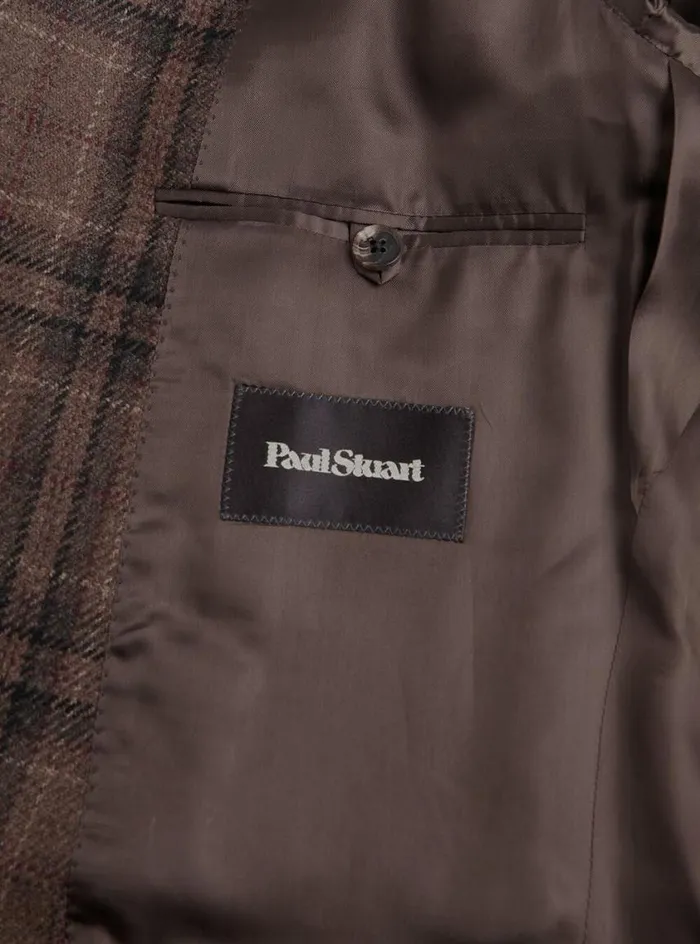 Men Paul Stuart Blazers and Jackets Brown Plaid Wool Sport Jacket Tanbrown Men Paul Stuart Blazers and Jackets Brown Plaid Wool Sport Jacket Tanbrown