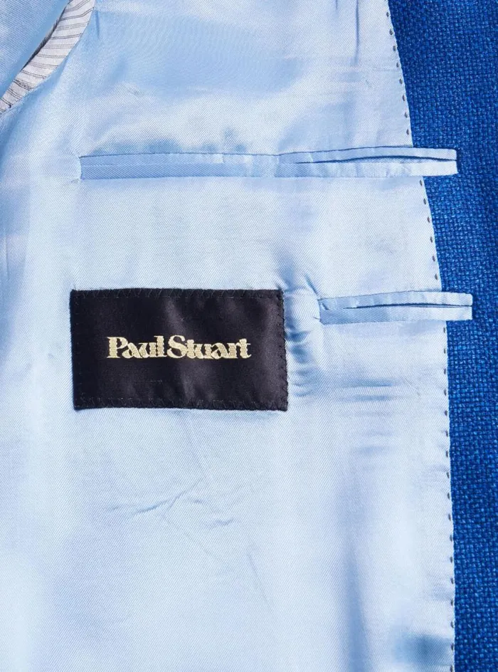 Men Paul Stuart Blazers and Jackets Hopsack Summer Jacket Royal Blue Men Paul Stuart Blazers and Jackets Hopsack Summer Jacket Royal Blue