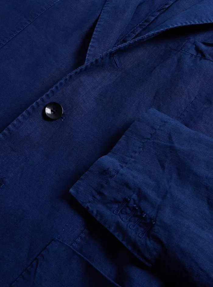 Men Paul Stuart Blazers and Jackets Linen GarmentDyed Jacket Indigo