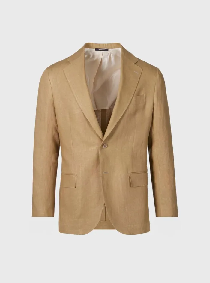 Men Paul Stuart Blazers and Jackets Linen Jacket Wheat