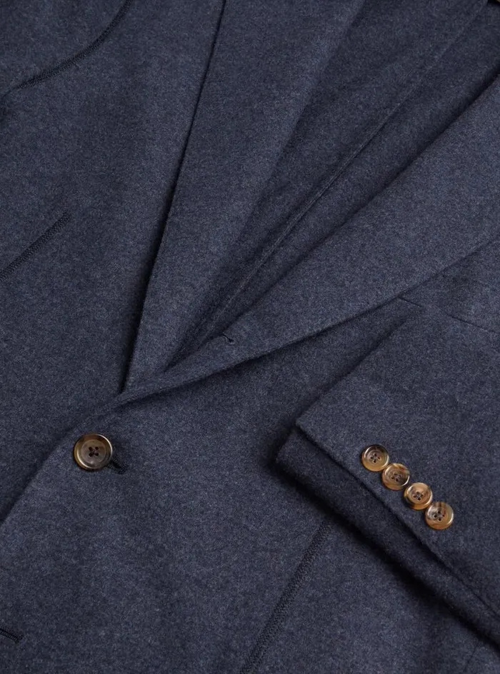 Men Paul Stuart Blazers and Jackets Wool and Cashmere Jersey Jacket Blue
