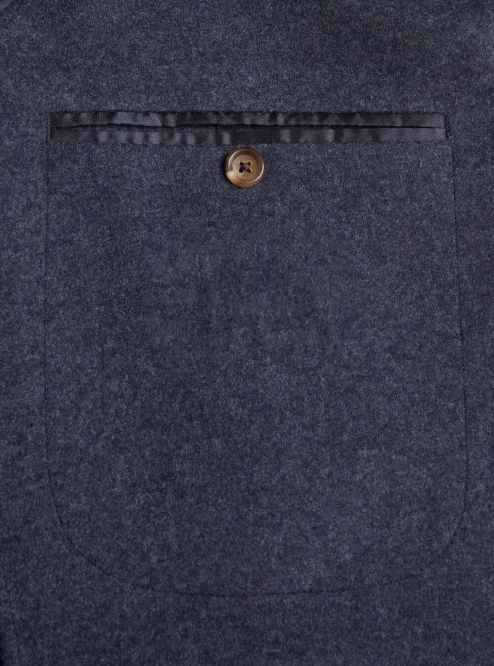 Men Paul Stuart Blazers and Jackets Wool and Cashmere Jersey Jacket Blue